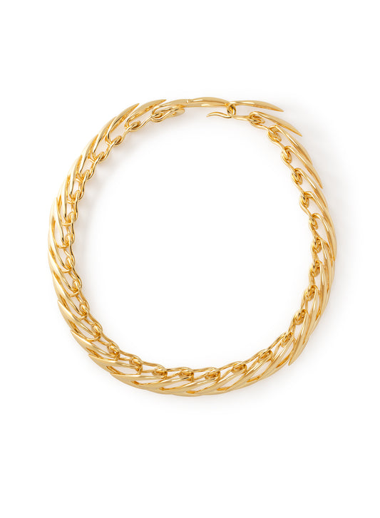 gold v necklace