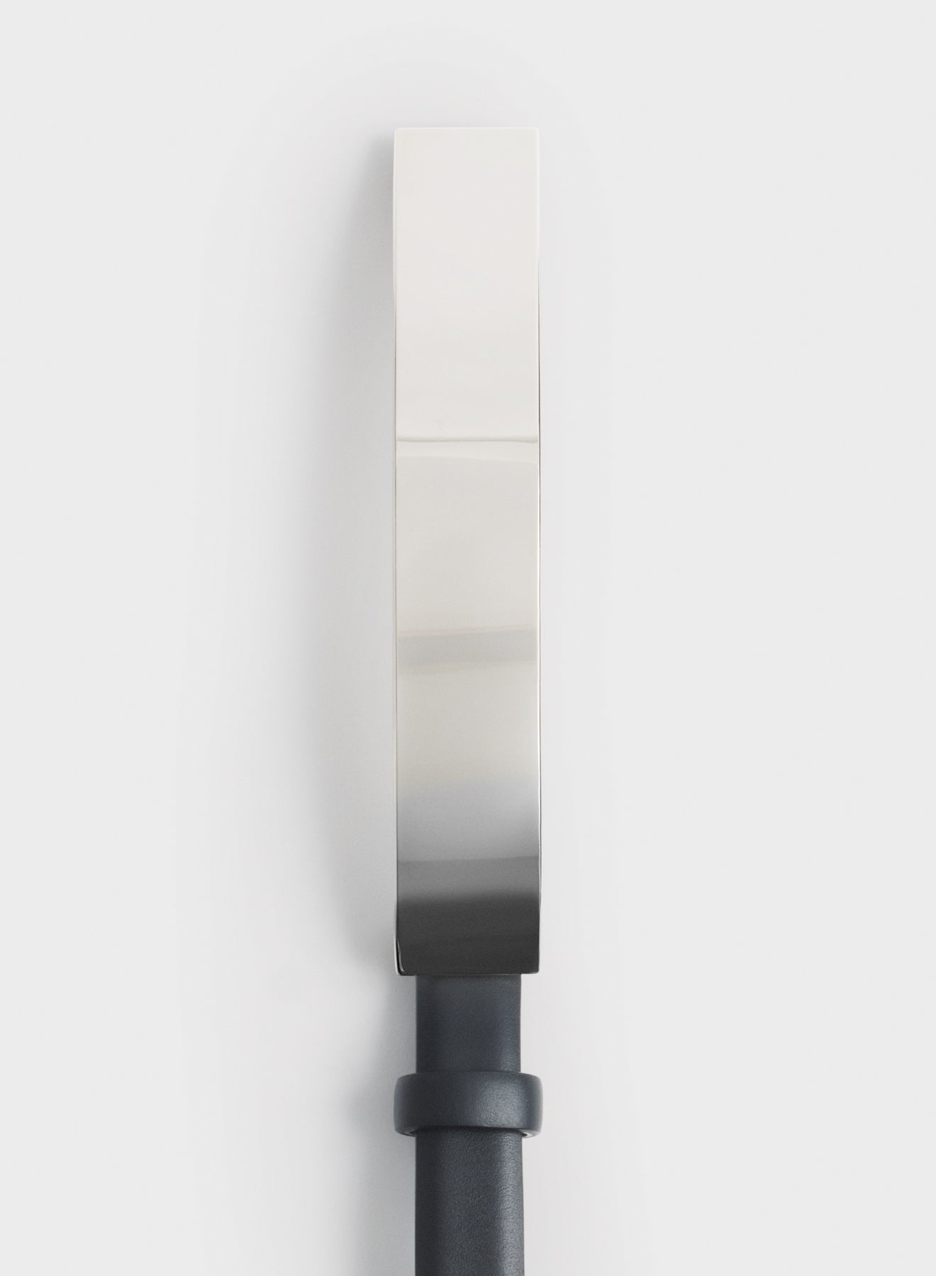 silver arched rectangle buckle belt