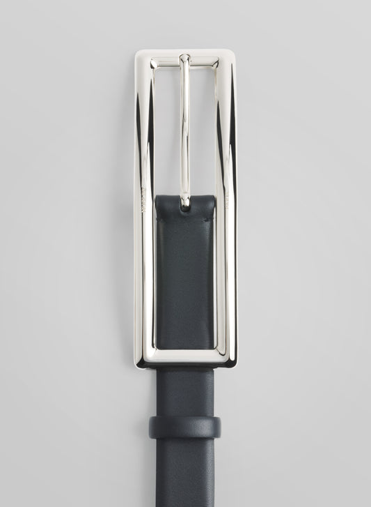 silver rectangle buckle belt