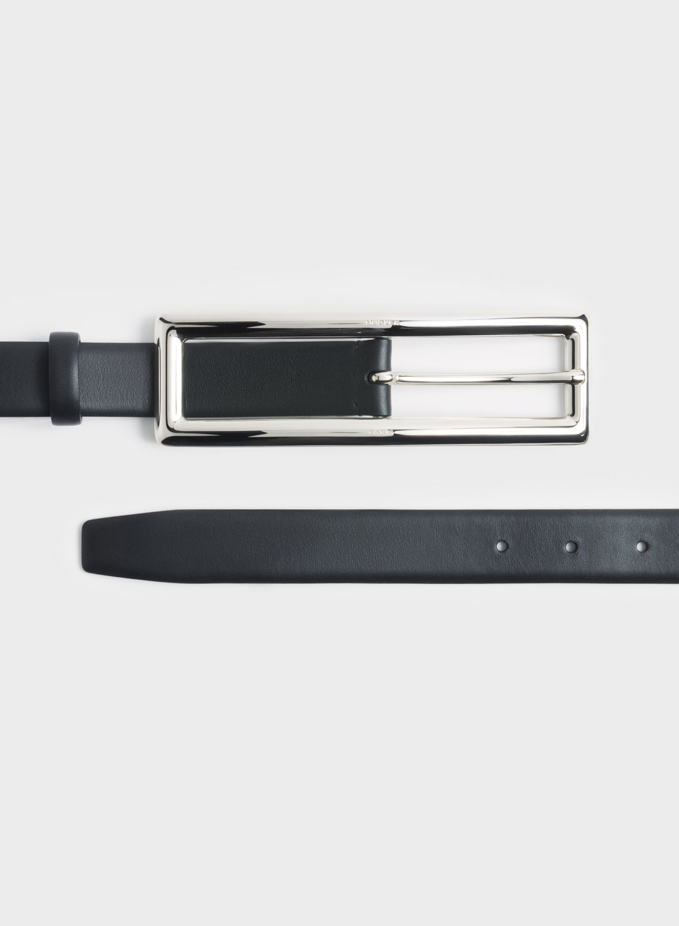 silver rectangle buckle belt
