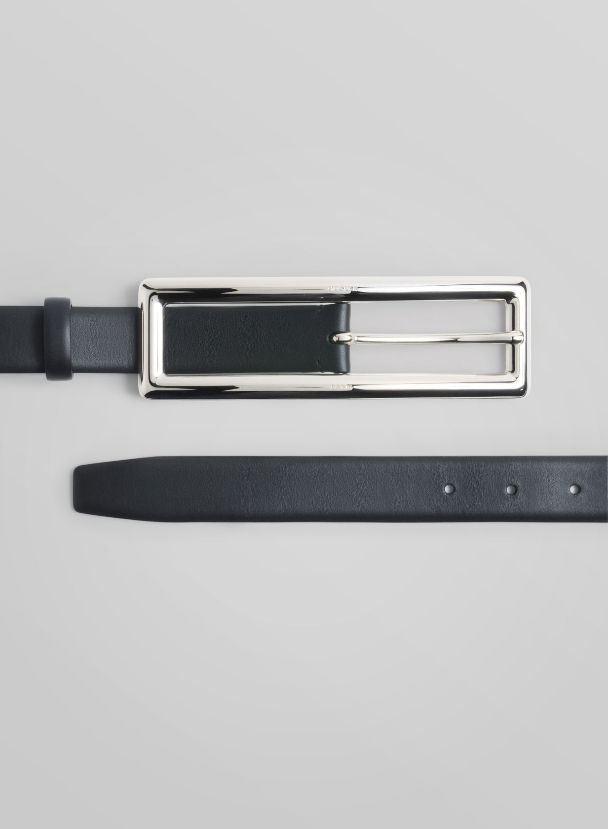 silver rectangle buckle belt