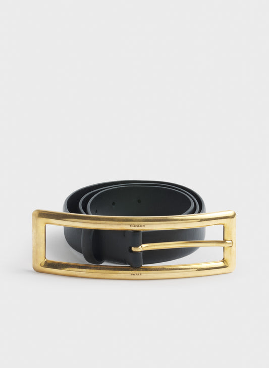 gold rectangle buckle belt