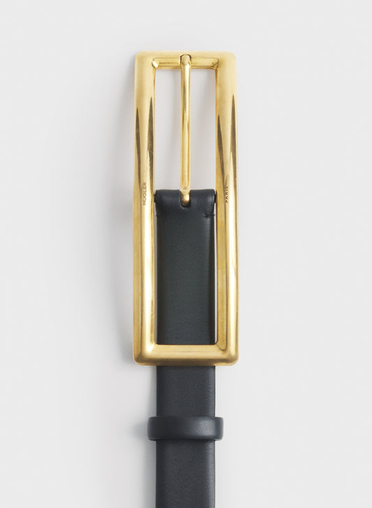 gold rectangle buckle belt