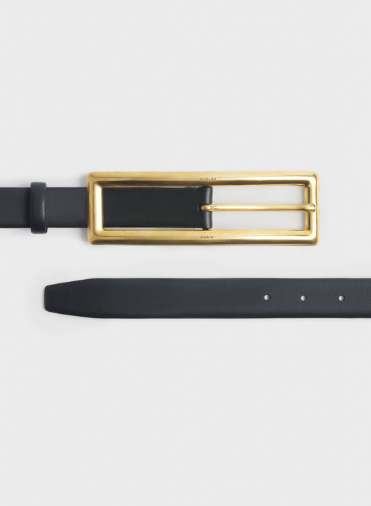 gold rectangle buckle belt