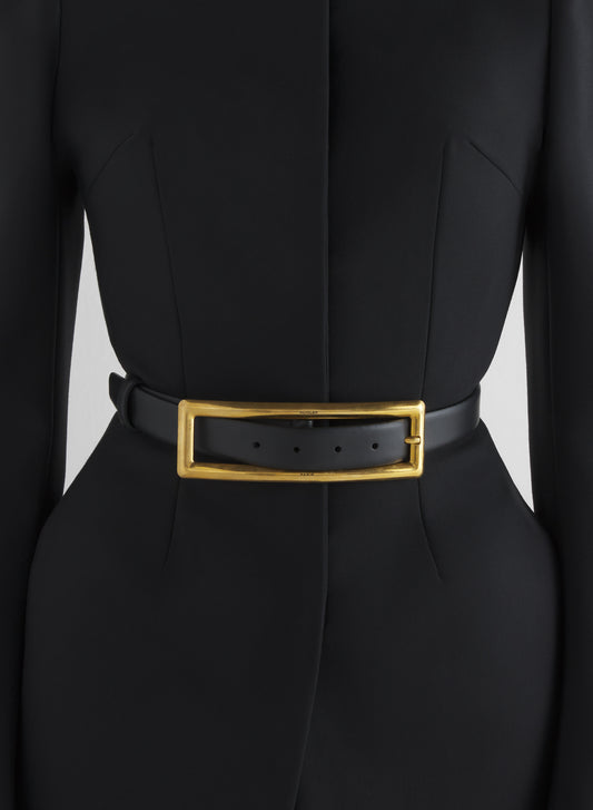 gold rectangle buckle belt
