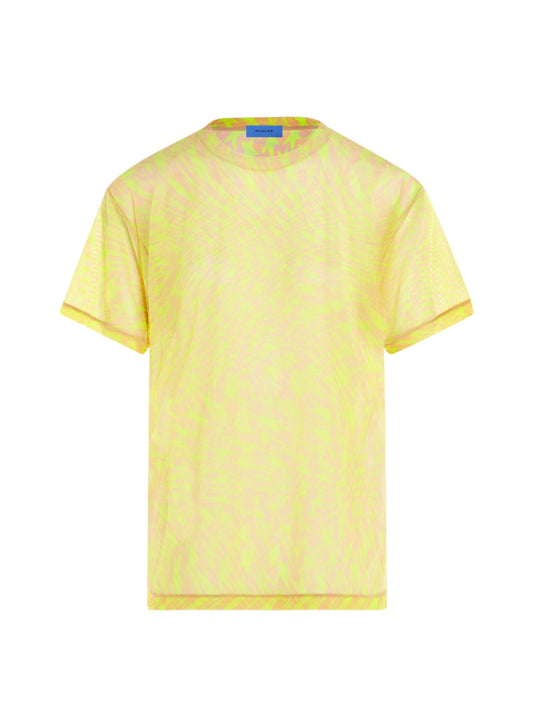 lime printed star T-shirt