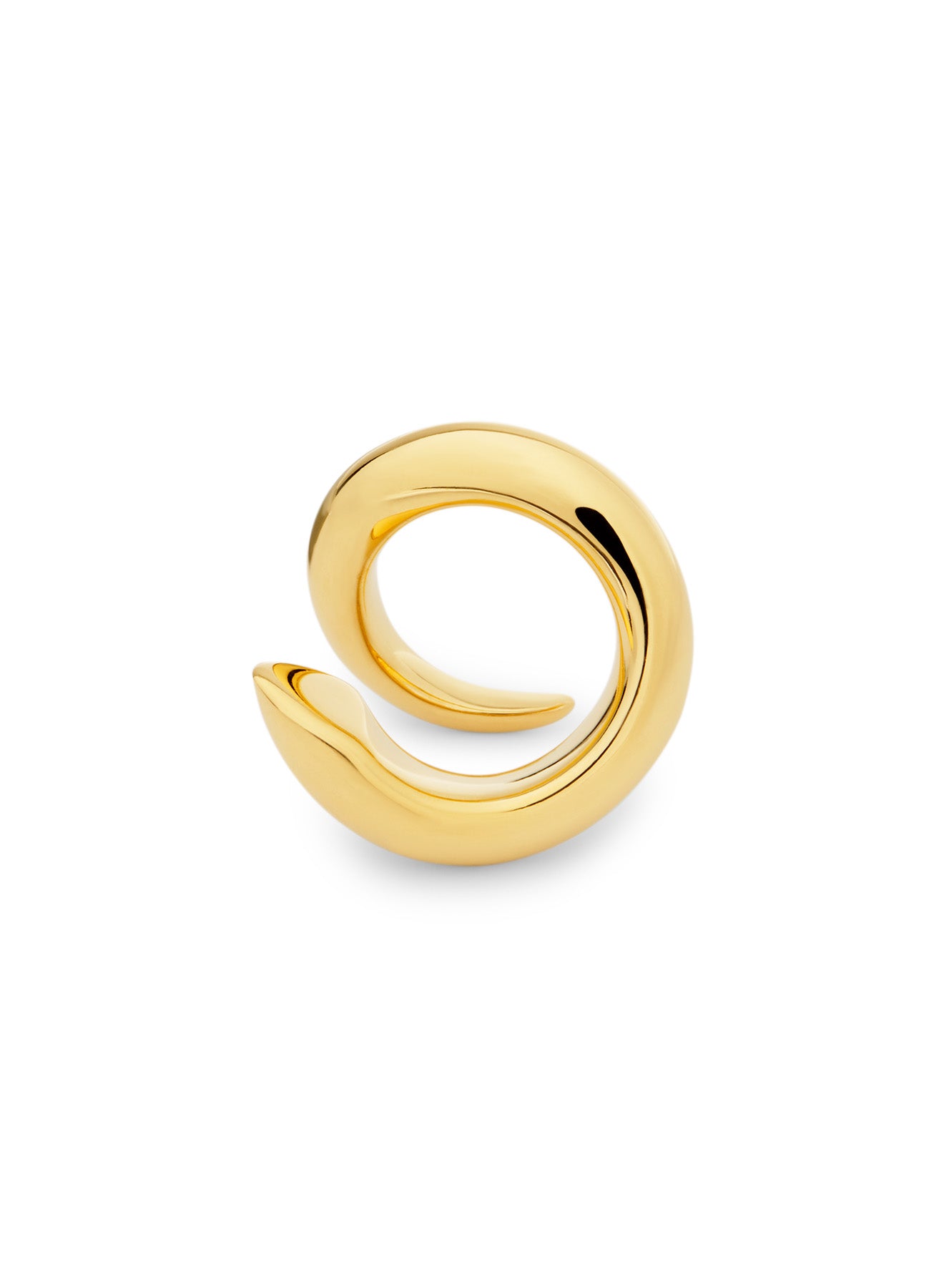 Gold spiral ring
