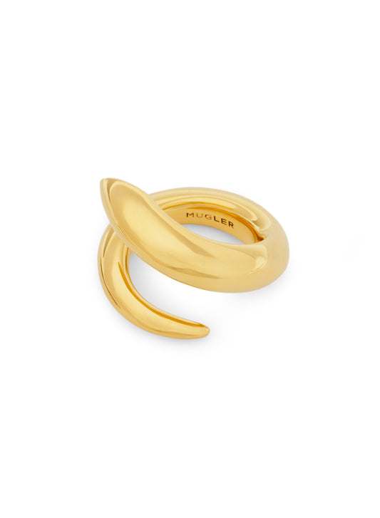 Gold spiral ring